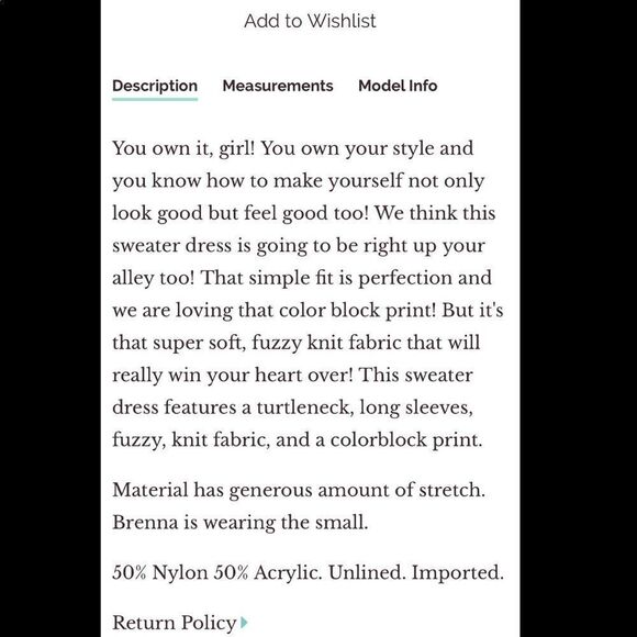 Colorblock Soft Sweater Dress Small - Picture 4 of 6